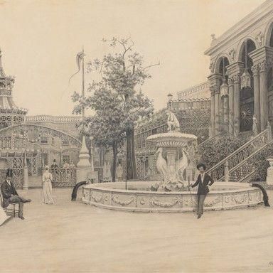 Dancing Platform, Cremorne Gardens, with a Portrait of Whistler