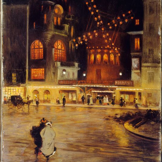 La Place Blanche et le Moulin Rouge