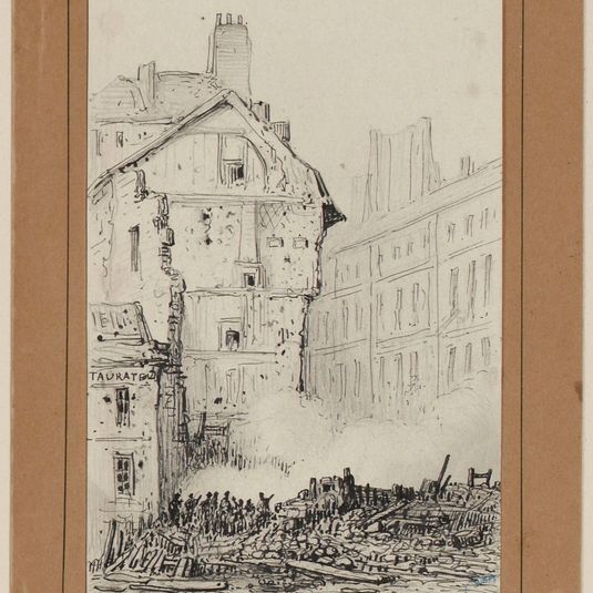 Barricade de la place de la Bastille.