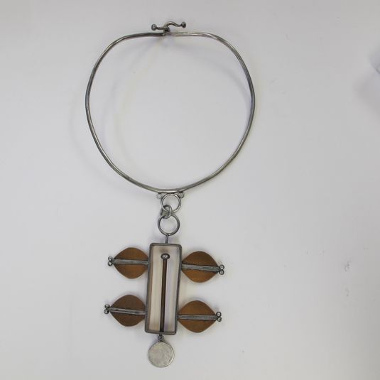 Silver and copper necklace