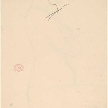 Untitled [sketch of a profile] [verso]