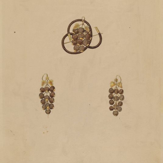 Hair Brooch and Earrings