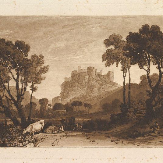 The Castle above the Meadows, part II, plate 8 from "Liber Studiorum"