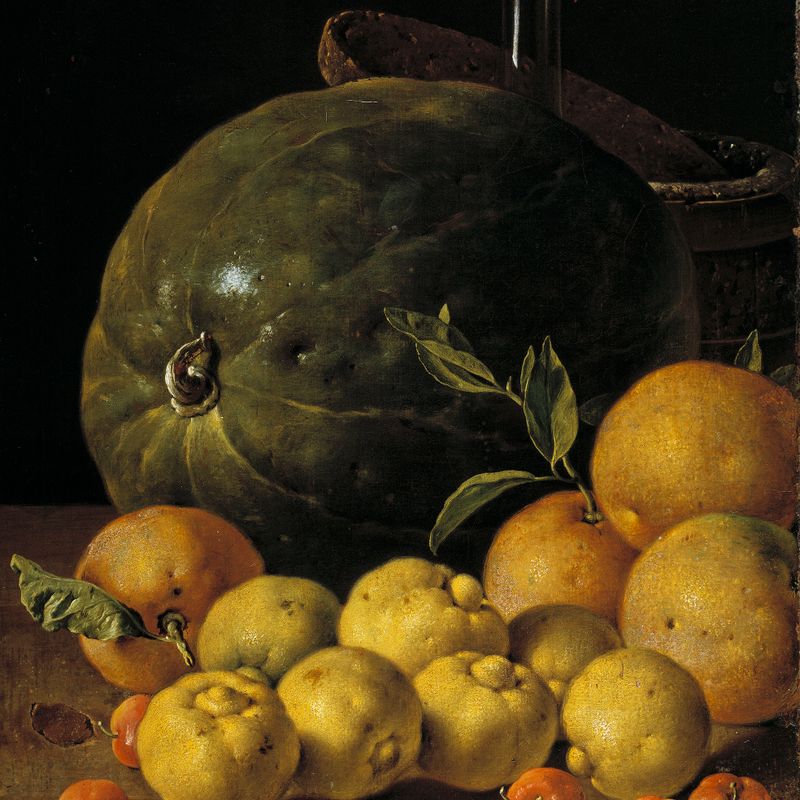 Still Life with Limes Oranges Haw Berries and Watermelon