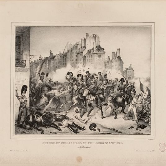 Charge de cuirassiers, au faubourg St. Antoine.