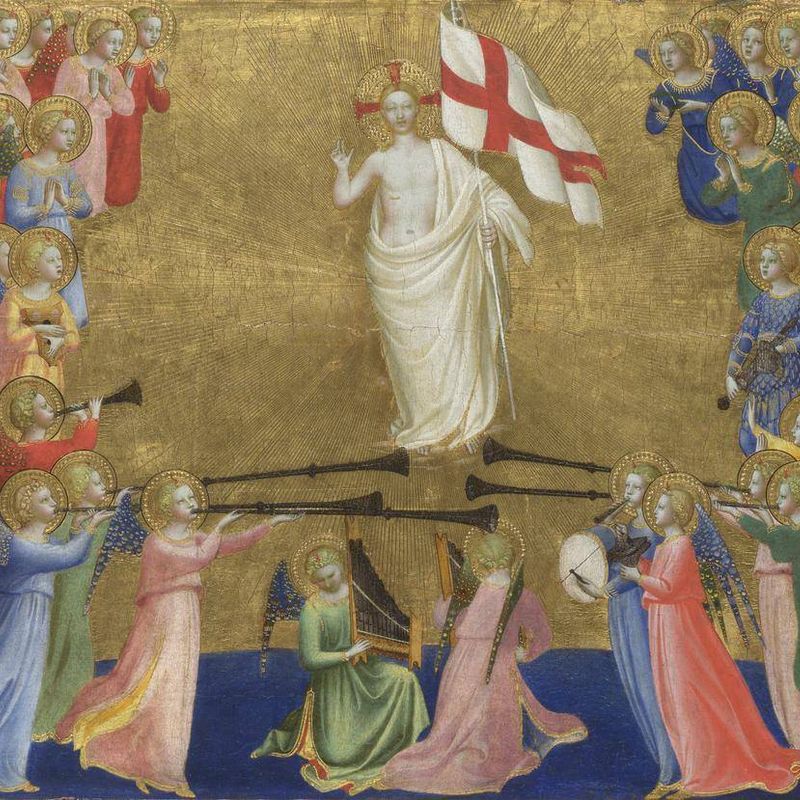 Christ Glorified in the Court of Heaven: Central Predella Panel