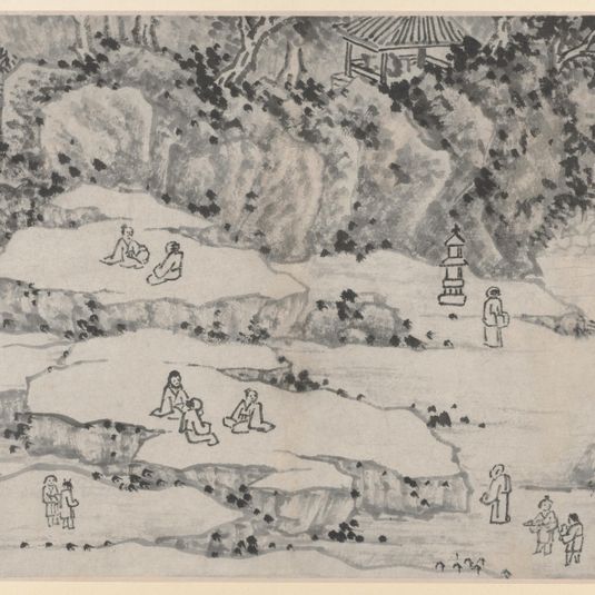 The Nodding Stone Terrace, Tiger Hill, and the Thousand-Man Seat, from Twelve Views of Tiger Hill, Suzhou