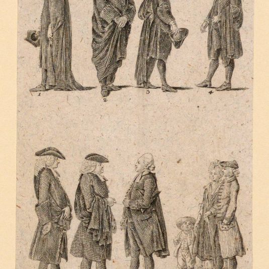 Eight Figures of Clerics, from "Debaldus Nothanker" by Nicolai