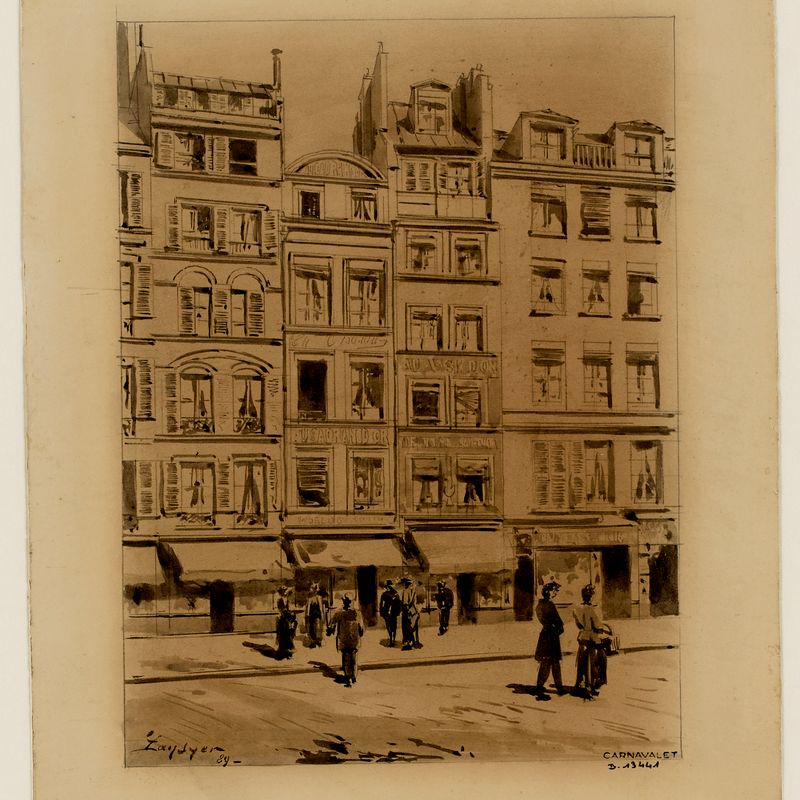 La maison devant laquelle est mort Baudin, 141 rue Saint Antoine, 11 mai 1889
