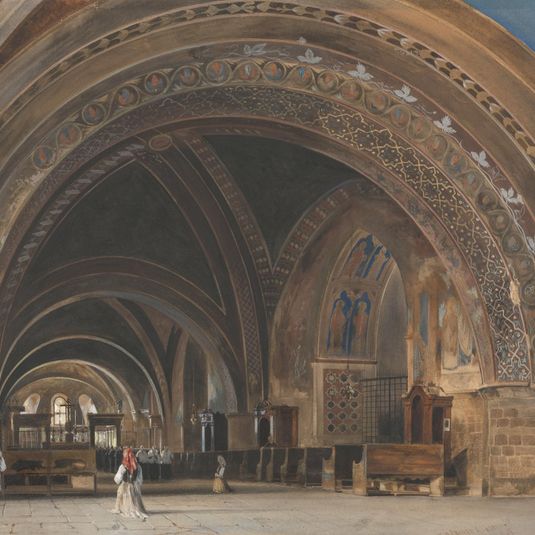 The Interior of the Lower Basilica of St. Francis of Assisi
