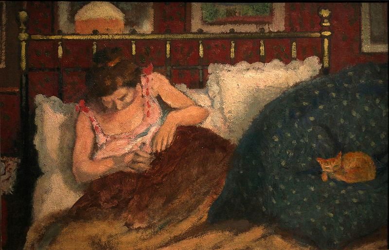 Woman with cat