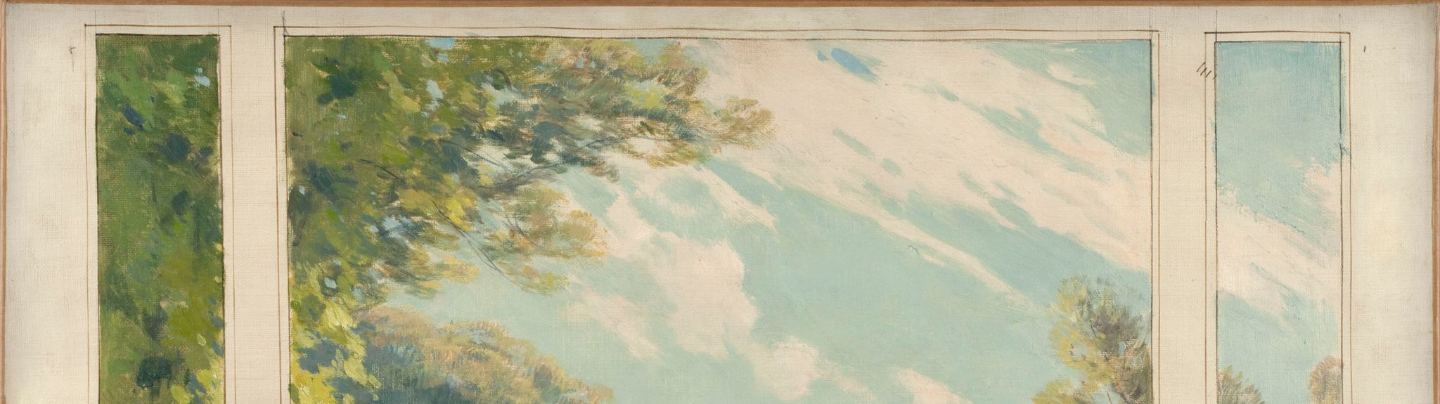 Esquisse pour l'escalier d'honneur de la mairie de Bagneux : Paysage