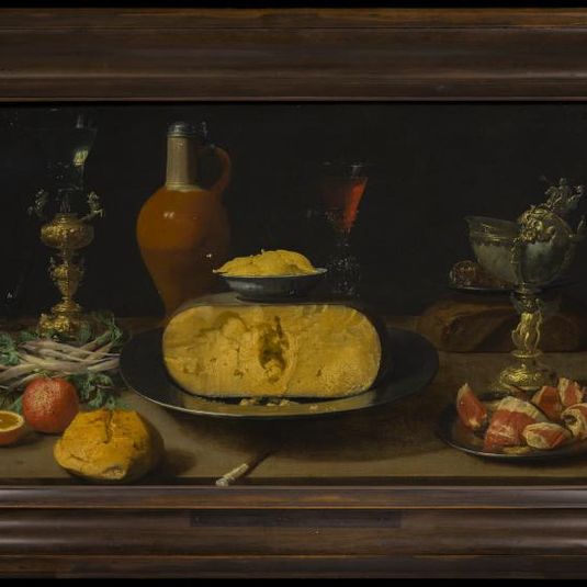Breakfast Piece with Cheese, Ham and Goblets