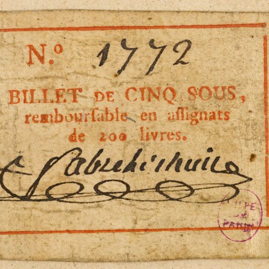 Billet de 5 sous, Nîmes, n° 1772