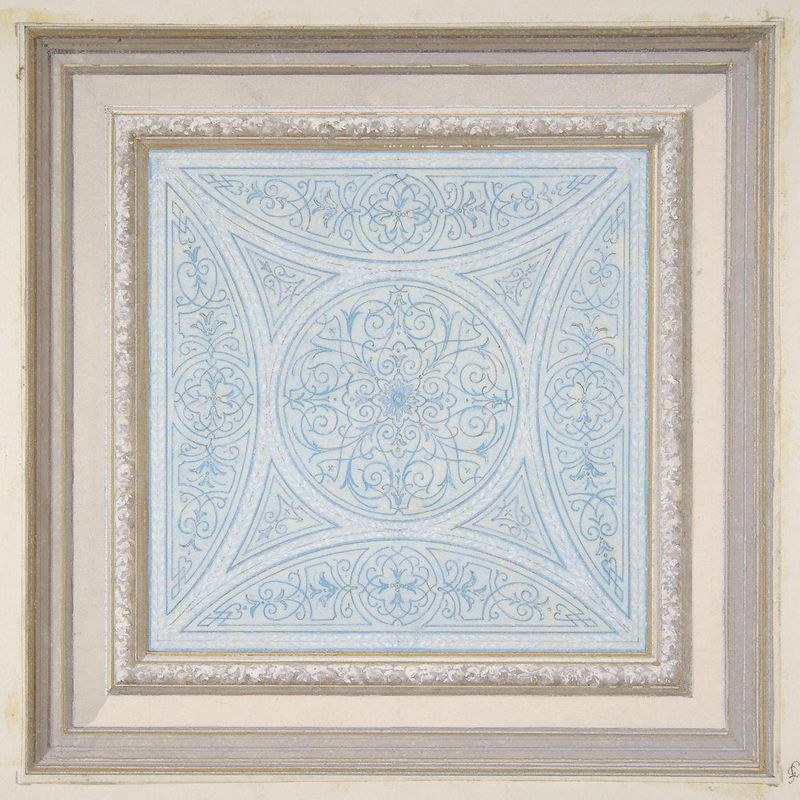 Design for a ceiling paianted in filagree patterns