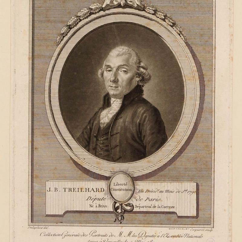 J.B. Treilhard. Elu Présid(t) au mois de J(et) 1790 / Député de Paris [...]. (De Vinck, 2364)