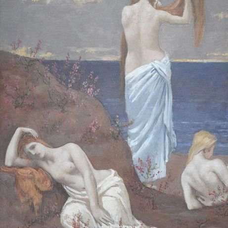 Young Girls on the Edge of the Sea