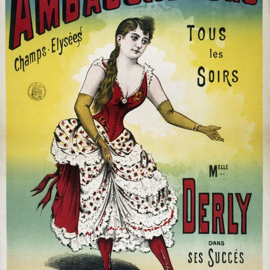 AMBASSADEURS/ Champs-Elysées/ TOUS/les/ SOIRS/ MELLE../ DERLY/ DANS/ SES SUCCES/ MATINEE A 2H. DIMANCHES & FÊTES.