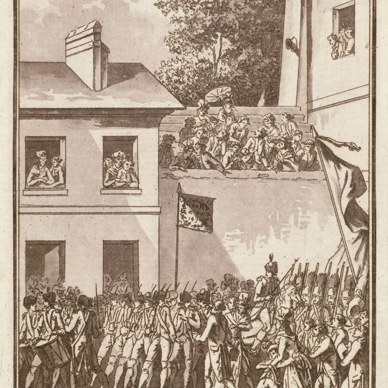 1er événement du 14 juillet 1790. // Passage des Fédérés au Quai de la Conférence