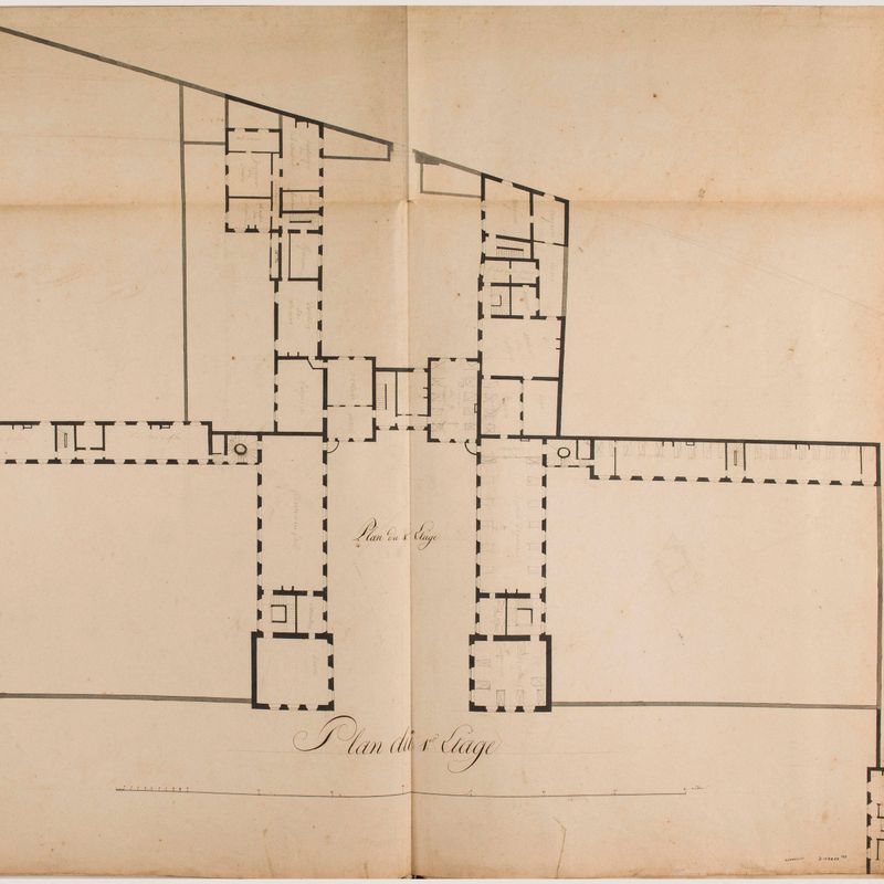 Hospice des orphelins : plan du premier étage (ancien plan)