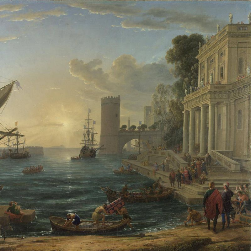Seaport with the Embarkation of the Queen of Sheba
