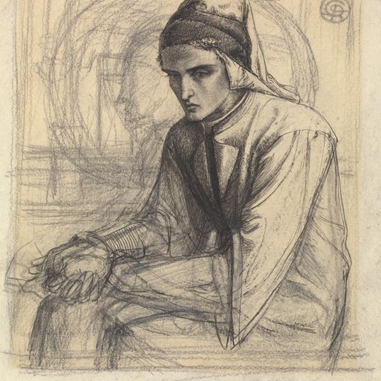 Dante in Meditation Holding a Pomegranate