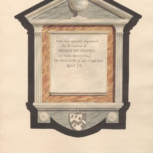 Memorial to Bright Hemming, from Acton Church