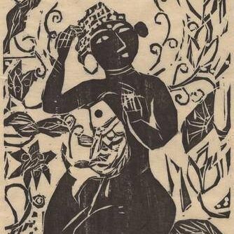 Fish and Flower and Female Buddha