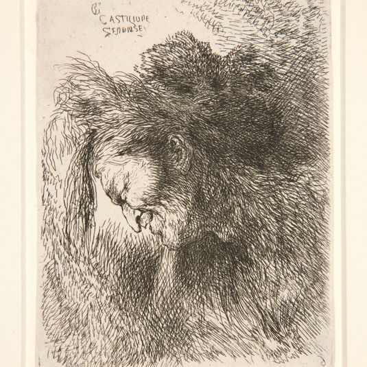 Figure Wearing a Fur Cap, Facing Left, from the series Small Studies of Heads