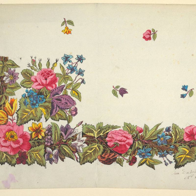 Floral design for printed textile