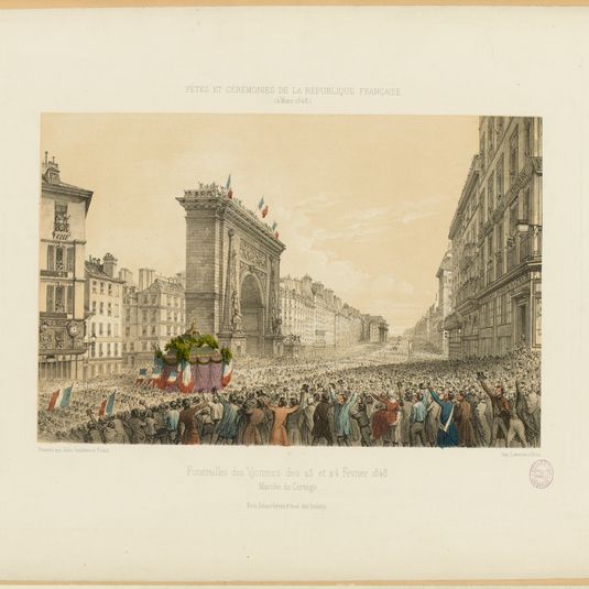 Funérailles des Victimes des 23 et 24 février 1848/ Marche du Cortège