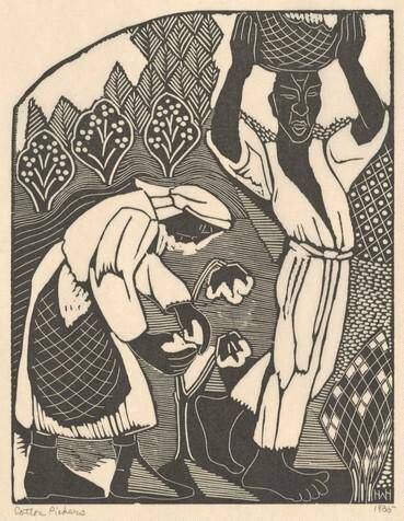 Cotton Pickers (left panel)