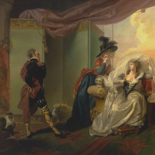 Olivia, Maria and Malvolio from "Twelfth Night," Act III, Scene iv