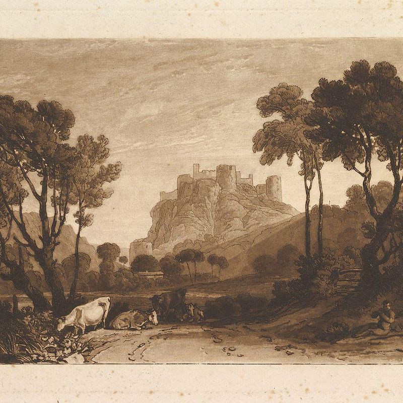 The Castle above the Meadows, part II, plate 8 from "Liber Studiorum"