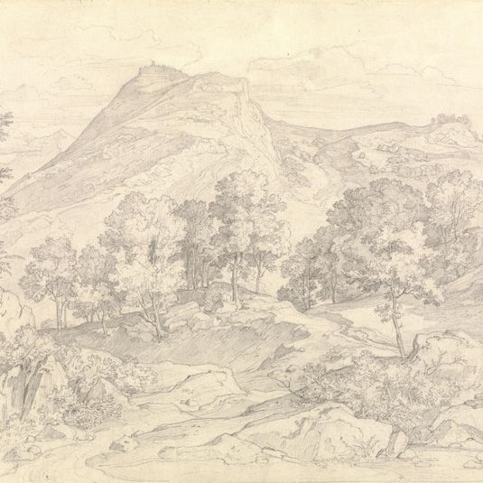 A View of Civitella from the Serpentara next to Olevano