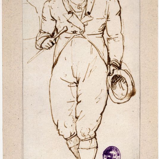 Autoportrait charge de Jean-Baptiste Isabey (1767-1855)