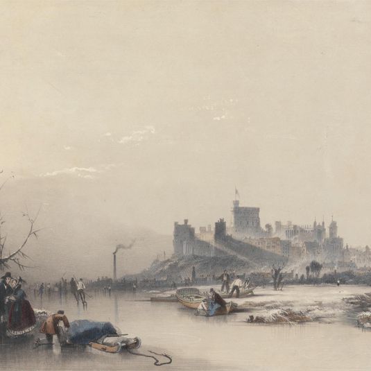 Windsor Castle from the Frozen River during the Great Frost