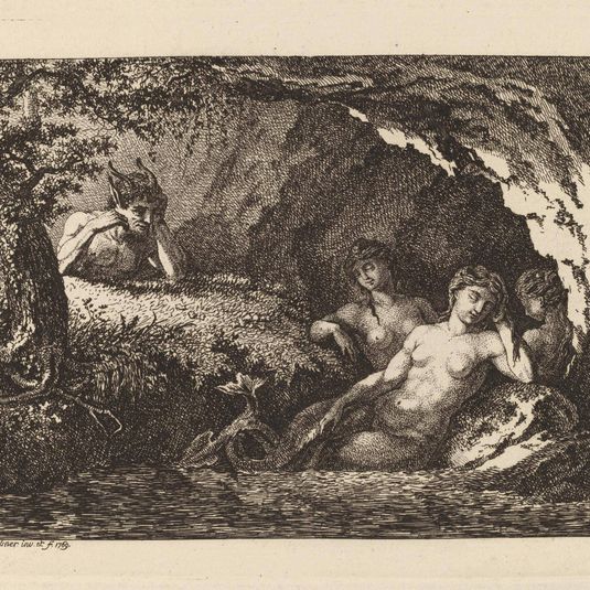 Three Sleeping Sprites with a Satyr