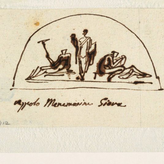 Design for Lunette with Apollo, Mnemosyne and Jove