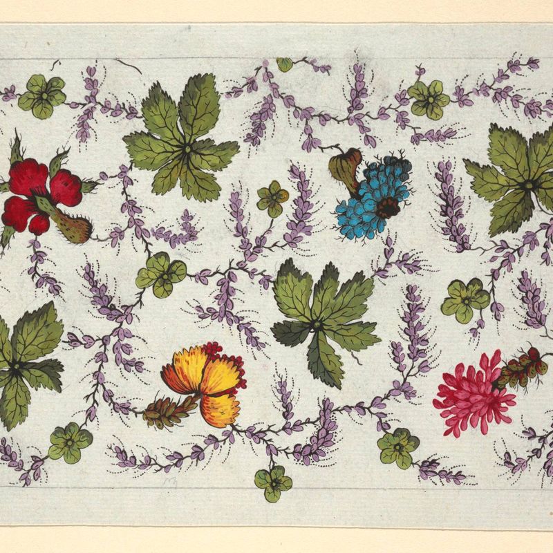 Floral design for printed textile