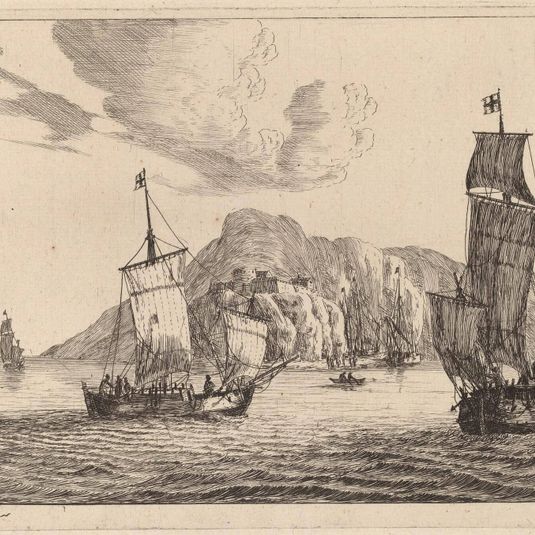 Harbor Scene with Mountainous Background