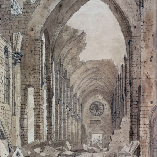 Démolition de l'église Sainte-Geneviève, 23 rue Clovis, actuel 5ème arrondissement, en 1807