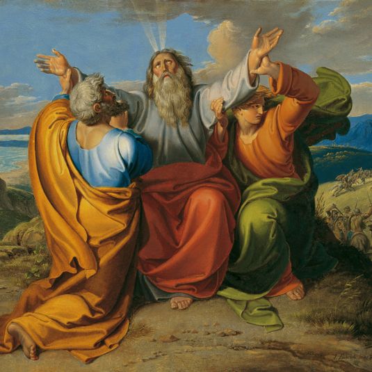 Moses Praying with Aaron and Hur on Mount Horeb