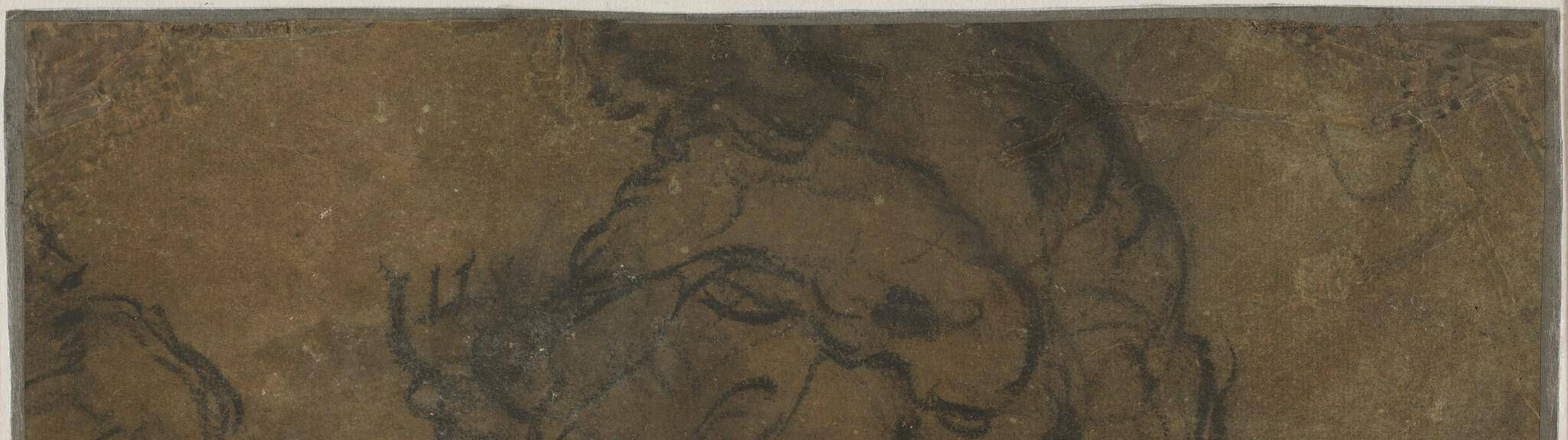 Two Male Figures in Motion (verso)