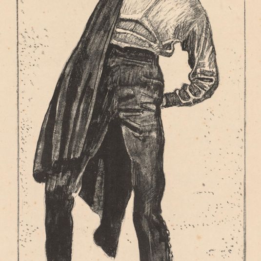 Student Putting on His Coat