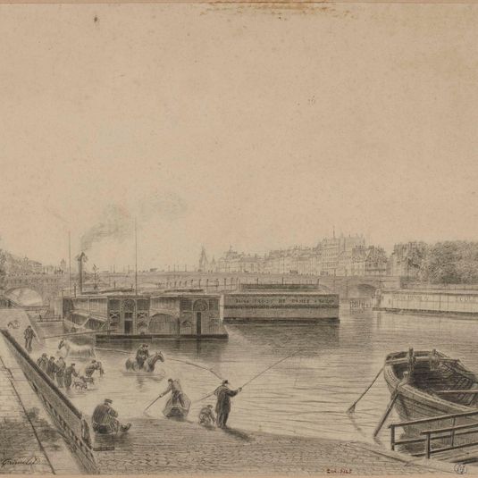 Le quai du Louvre et le Pont Neuf en 1867