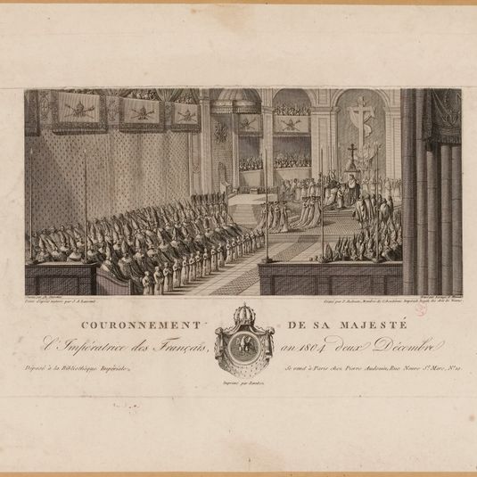 Couronnement de Sa Majesté/l'Impératrice des Français, an 1804 deux Décembre.