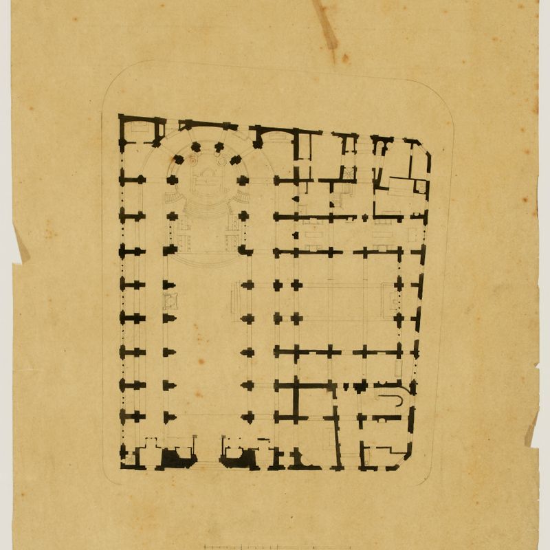 Plan de l'église Saint-Leu-Saint-Gilles.