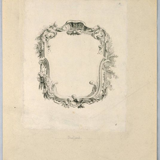 Escutcheon, Plate 4 of "Cinqeme Cahier de Cartouches"