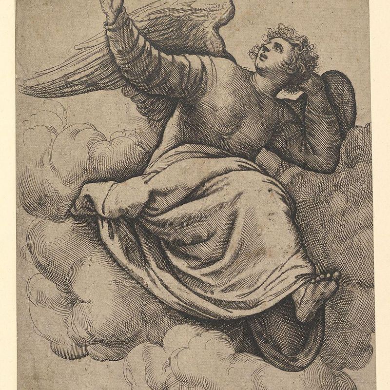 Angel Seated on a Cloud